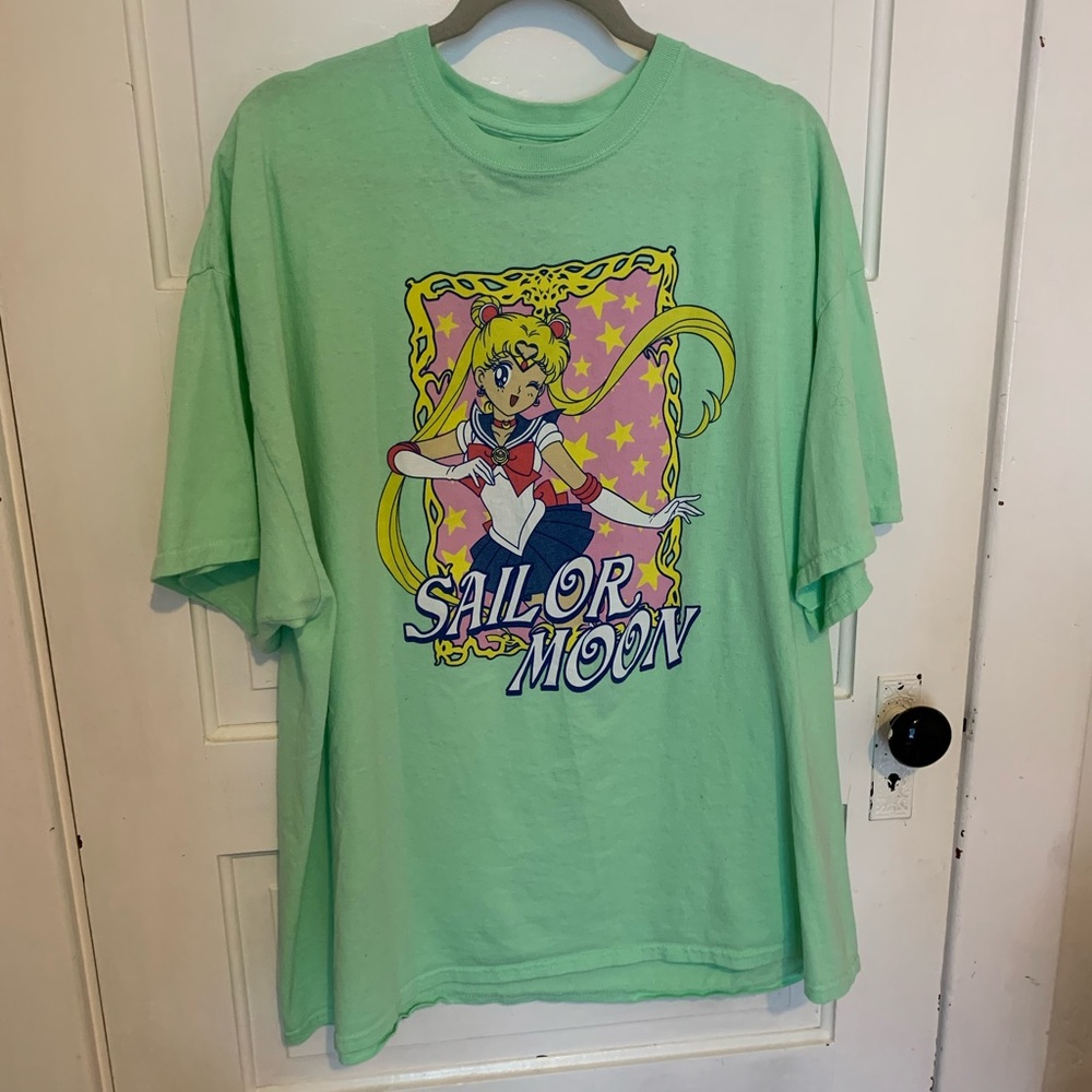 Sailor Moon T-shirt XXL mint green